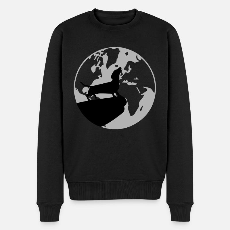Hund Dog - Männer Premium Bio Pullover - Schwarz