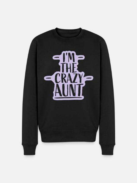 at The Crazy Aunt - Men's Premium Organic Jumper - black