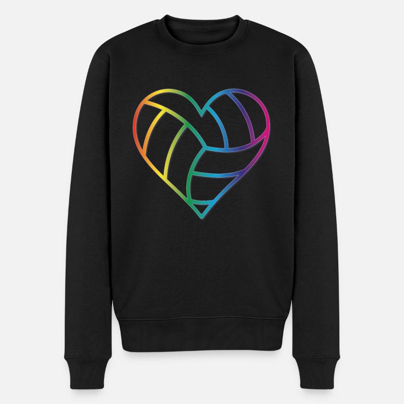 L’amour du volleyball - Pull Premium bio Homme - noir