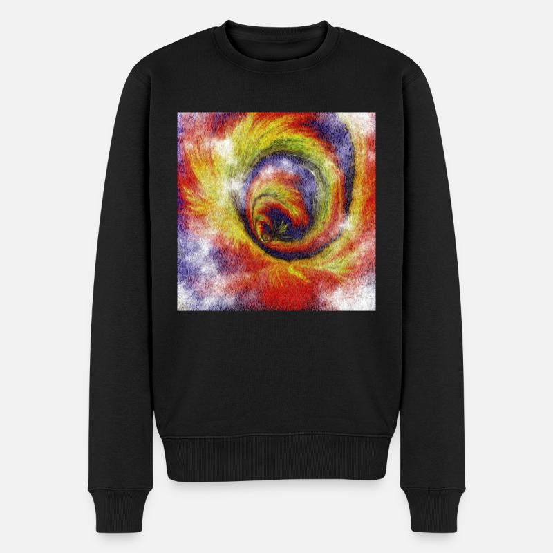 Farbrausch - Männer Premium Bio Pullover - Schwarz