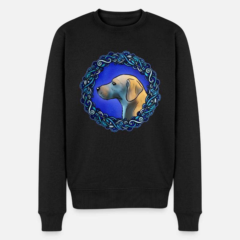 Alfred Jack Russel Terrier - Männer Premium Bio Pullover - Schwarz