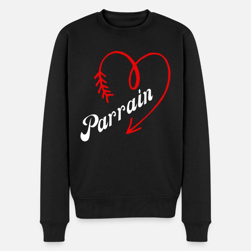 parrain cœur - Pull Premium bio Homme - noir