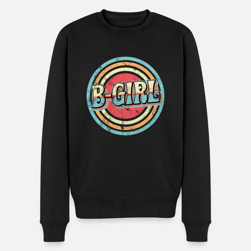 b-Girl Breakdance Girl - Männer Premium Bio Pullover - Schwarz
