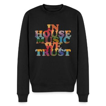 House Music - Men's Premium Organic Jumper - black - Front - Nico (187cm)