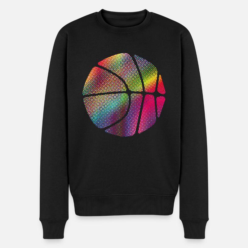 Basketball silhouette - Männer Premium Bio Pullover - Schwarz