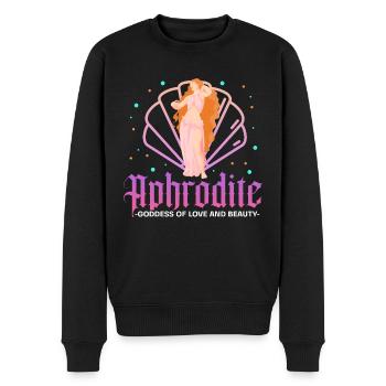 Aphrodite goddess of love and beauty Design - Männer Premium Bio Pullover - Schwarz - Vorne - Nico (187cm)