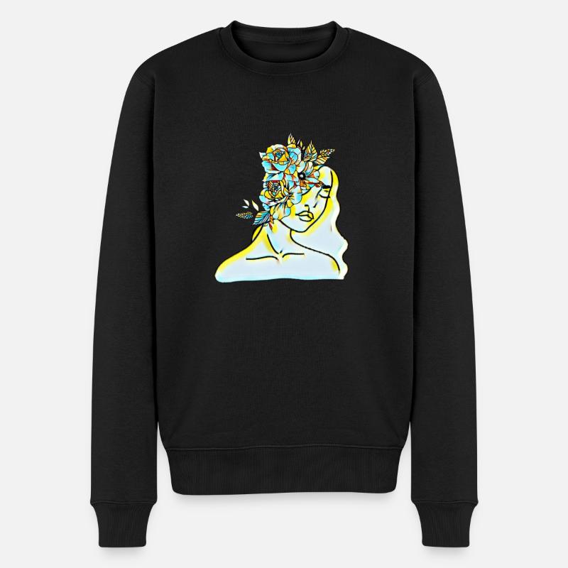 Femme fleur - Pull Premium bio Homme - noir