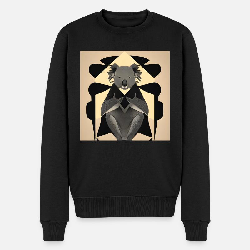 Koala Australien - Männer Premium Bio Pullover - Schwarz