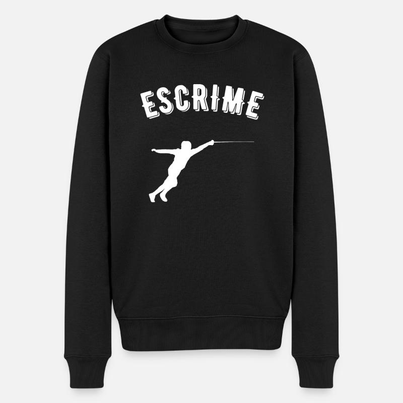 escrime - Pull Premium bio Homme - noir