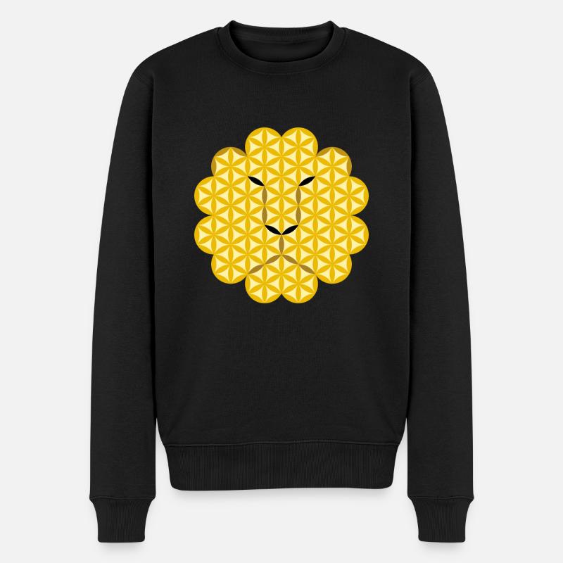 Löwe des Lebens - Alpha - Männer Premium Bio Pullover - Schwarz