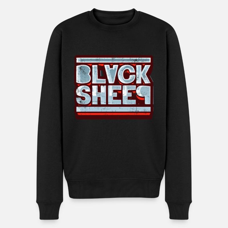 Black Sheep Rétro - Pull Premium bio Homme - noir