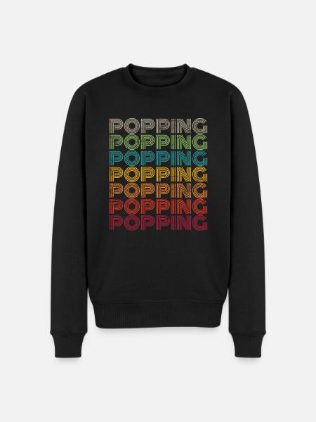 Popping Funk Style Dance - Men's Premium Organic Jumper - black
