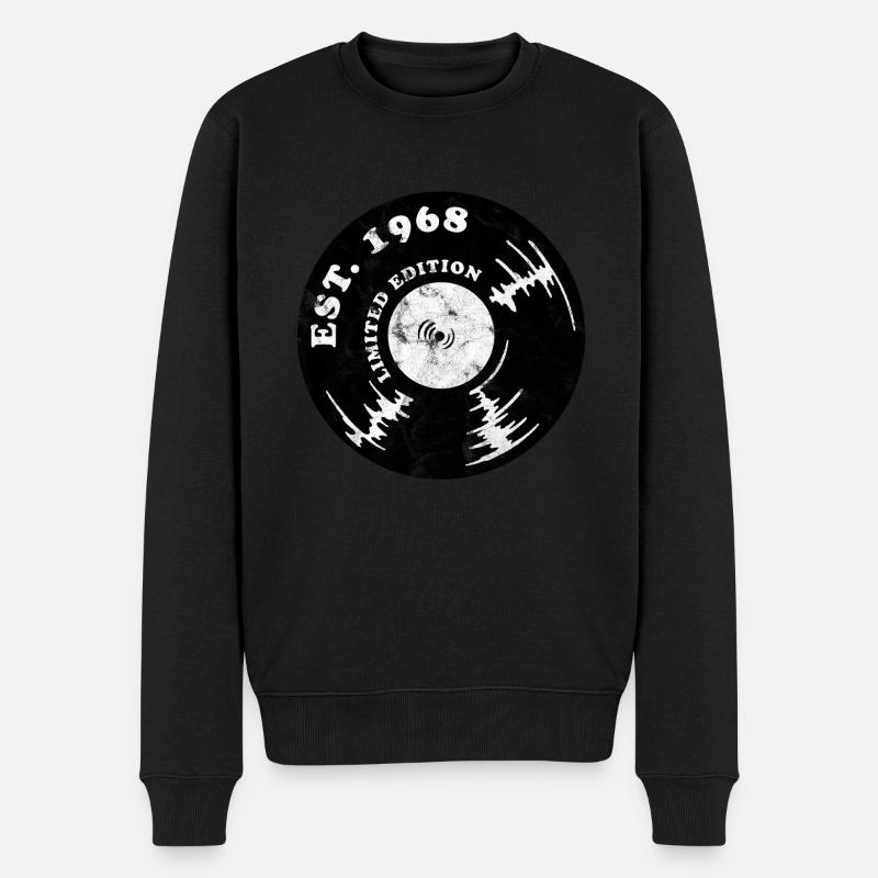 1968 Musik - Männer Premium Bio Pullover - Schwarz