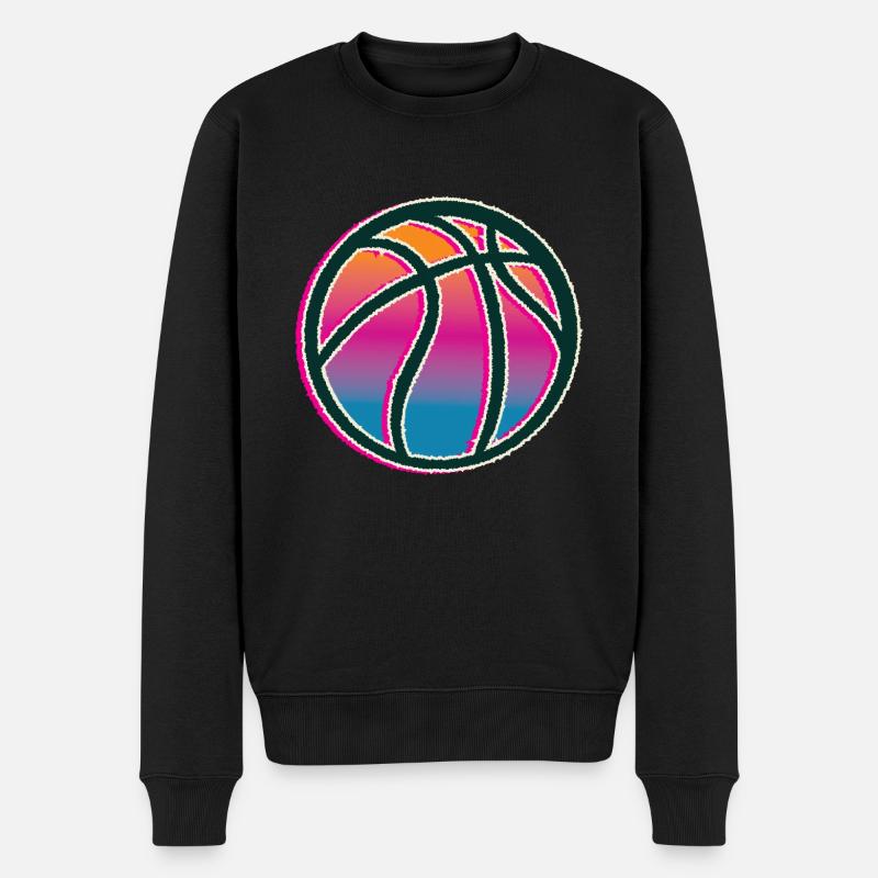 Silhouette de basket-ball - Pull Premium bio Homme - noir
