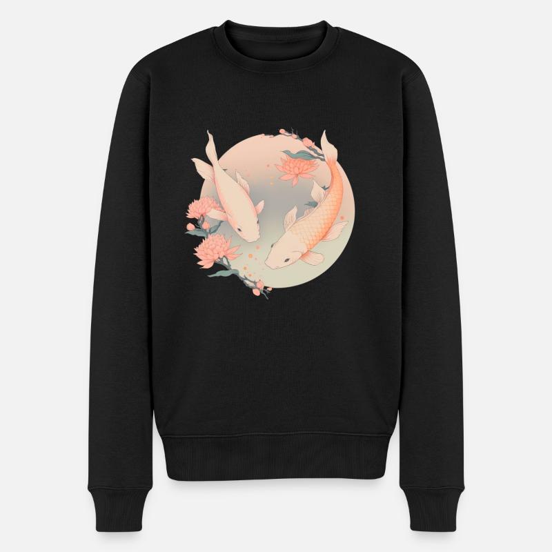 Carpe koi - illustration - Pull Premium bio Homme - noir