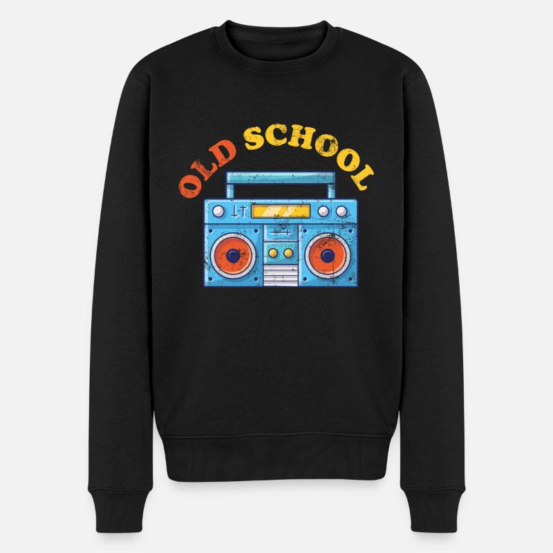 Ghettoblaster de la vieille école - Pull Premium bio Homme - noir