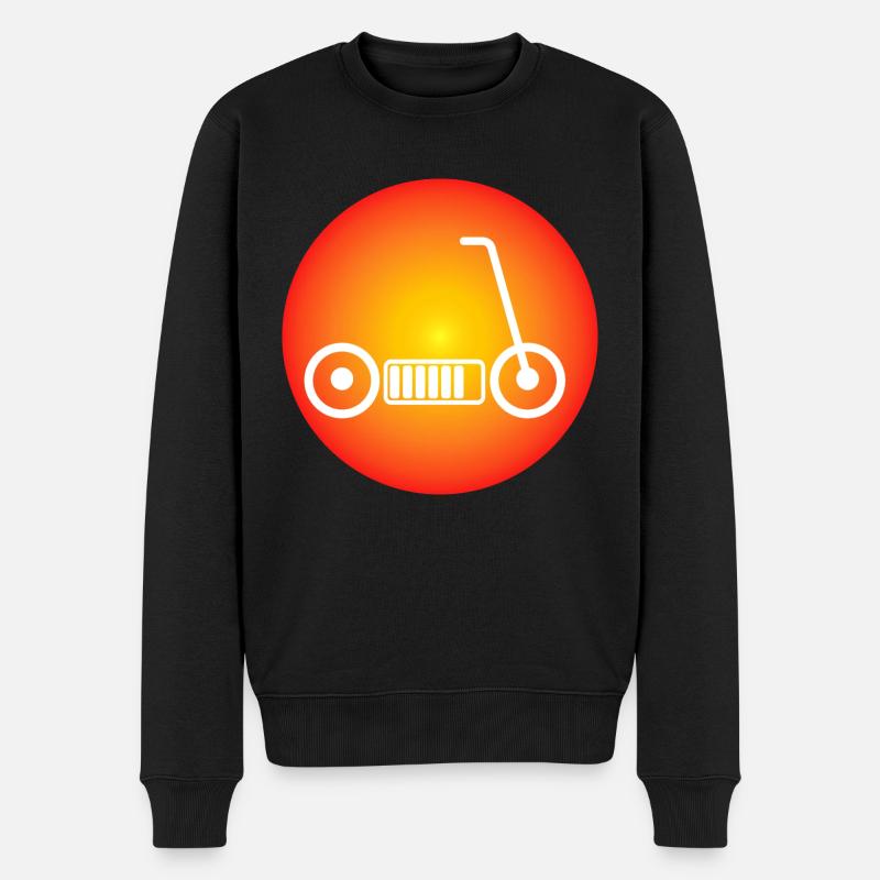 E-Scooter E-Roller Scooter - Männer Premium Bio Pullover - Schwarz