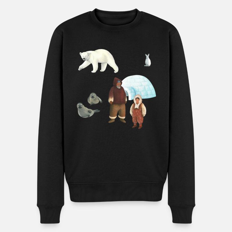 Famille esquimaude - Pull Premium bio Homme - noir