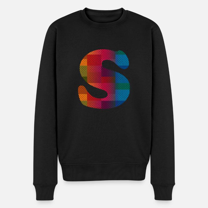 Lettre S - Pull Premium bio Homme - noir