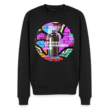 JE PULVÉRISE DONC JE SUIS - Bombe aérosol - Pull Premium bio Homme - noir - Devant - Nico (187cm)