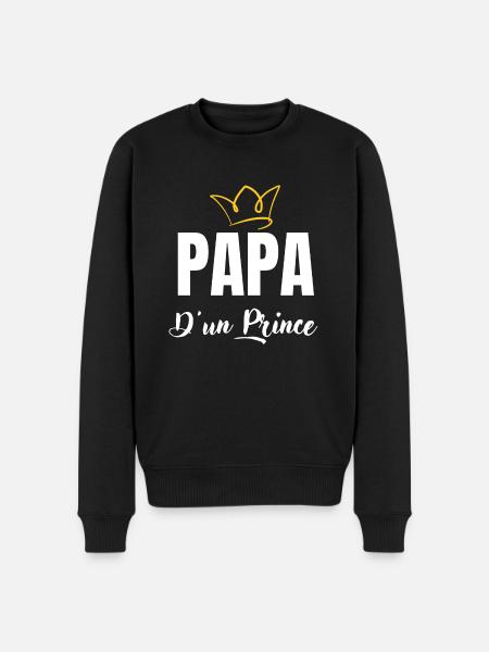 papa d'un prince - Pull Premium bio Homme - noir