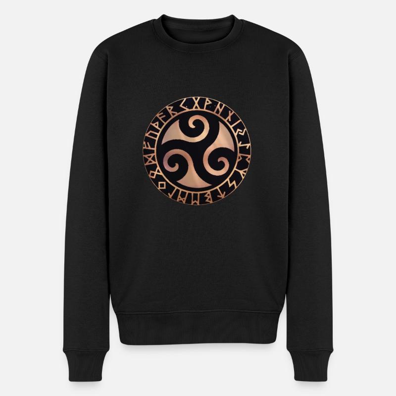 Triskele keltisches Symbol - Männer Premium Bio Pullover - Schwarz
