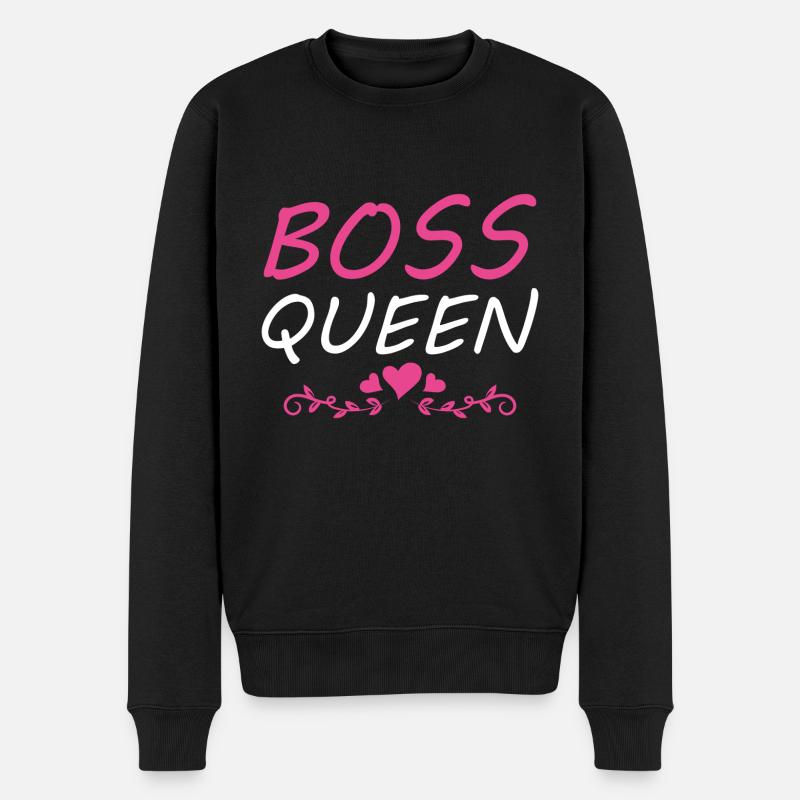 Boss Queen Lady Ladies Cadeau - Pull Premium bio Homme - noir