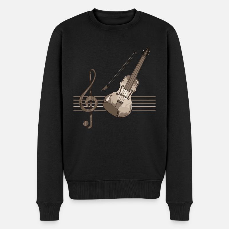Violon - Pull Premium bio Homme - noir