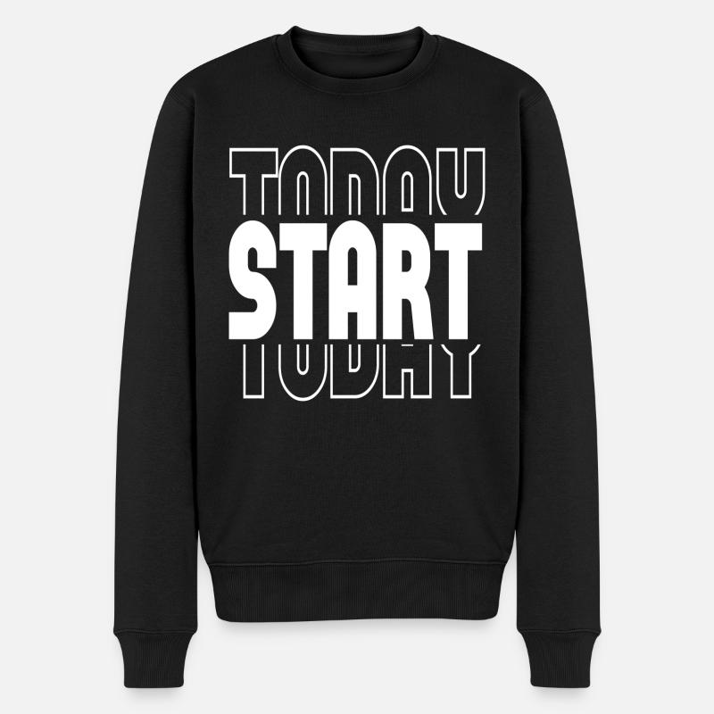 Commencez dès aujourd’hui - Pull Premium bio Homme - noir