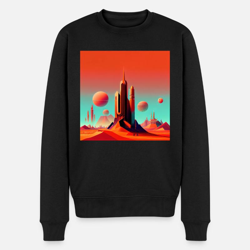 Kolonisation des Mars - Männer Premium Bio Pullover - Schwarz