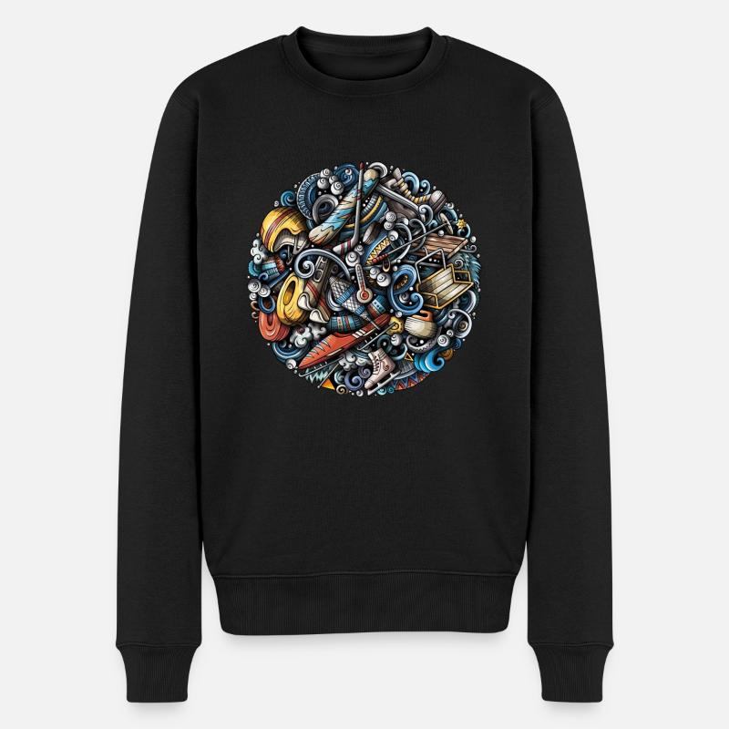 Wintersport - Männer Premium Bio Pullover - Schwarz