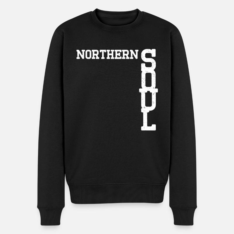 Northern Soul Vintage - Männer Premium Bio Pullover - Schwarz