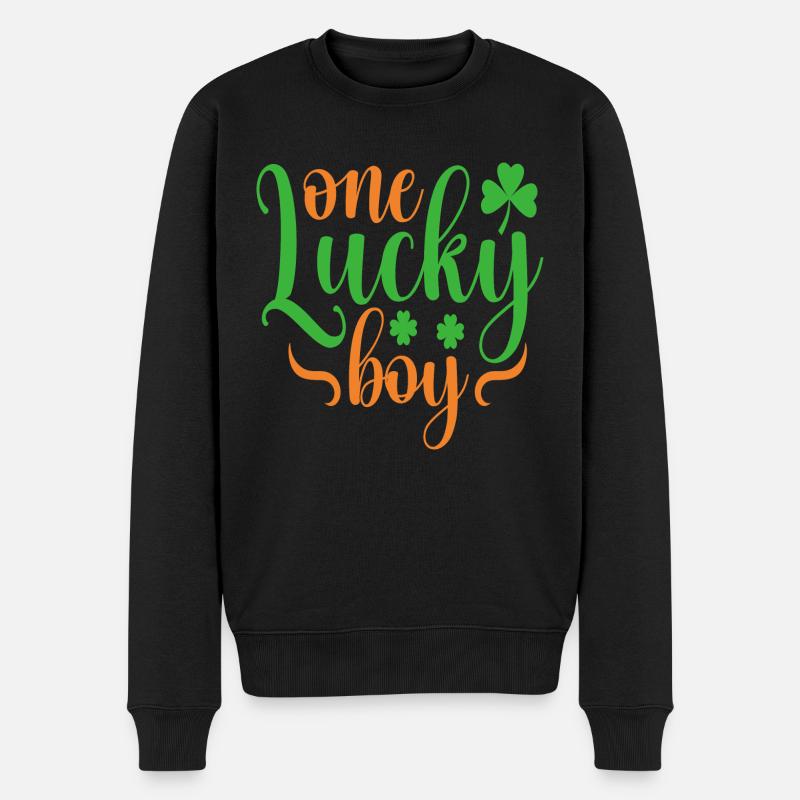 Un garçon chanceux - Pull Premium bio Homme - noir
