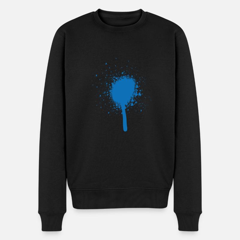 Graffiti Spray drip - Men's Premium Organic Jumper - black