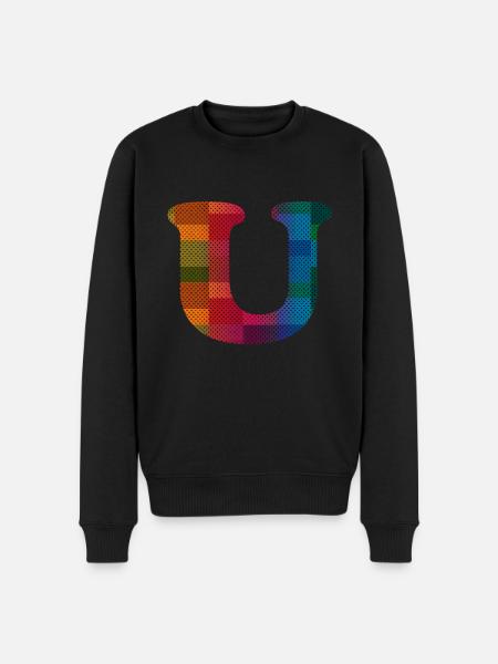Buchstabe U - Männer Premium Bio Pullover - Schwarz