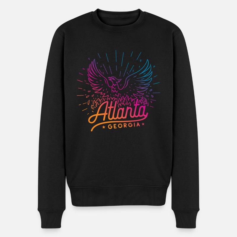 Atlanta Georgia - Männer Premium Bio Pullover - Schwarz