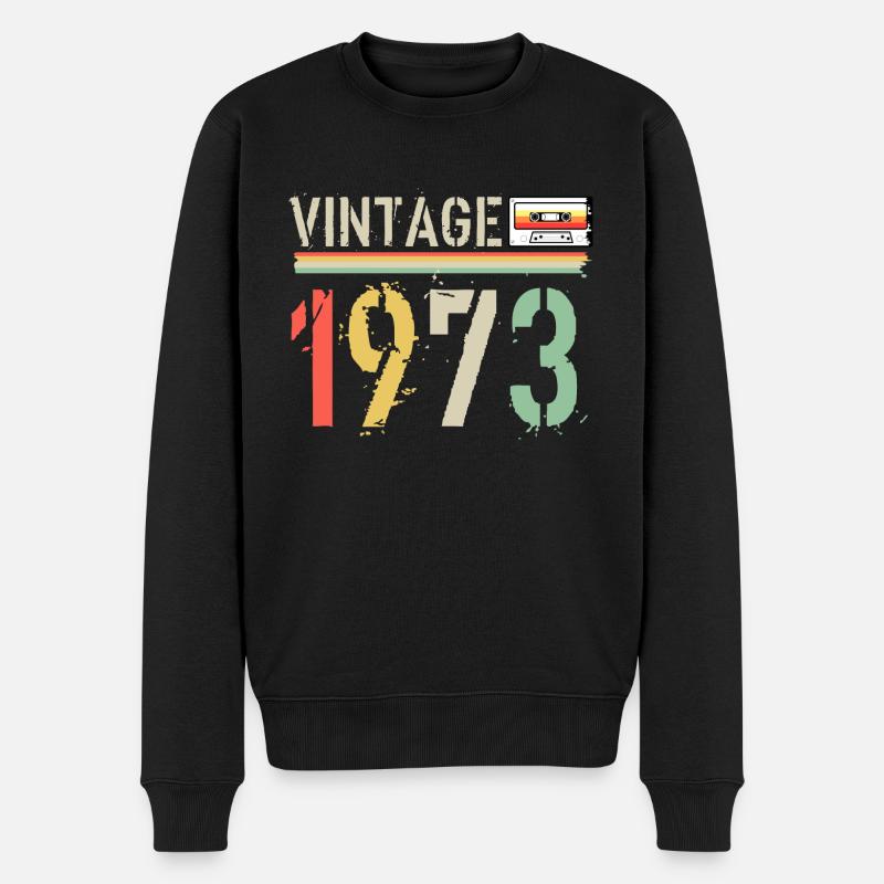 Cassette vintage 1973 - Pull Premium bio Homme - noir