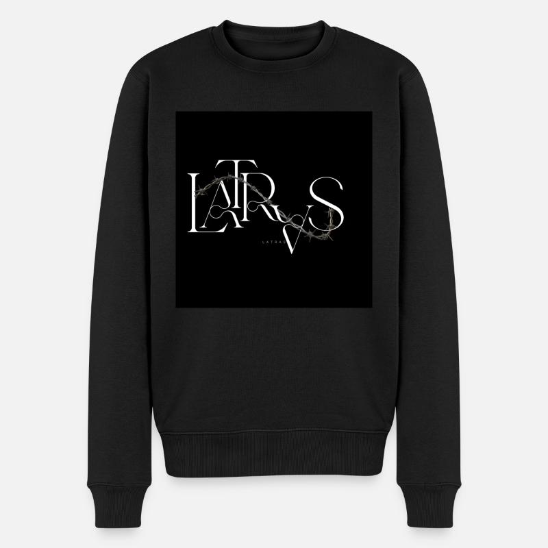 LATRAS - Männer Premium Bio Pullover - Schwarz