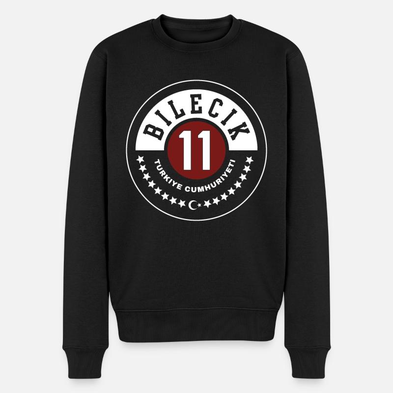 Bilecik - Männer Premium Bio Pullover - Schwarz