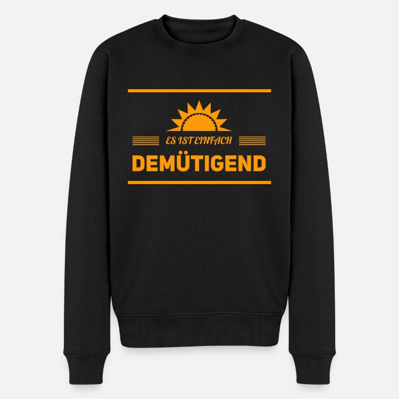 wie peinlich - Männer Premium Bio Pullover - Schwarz