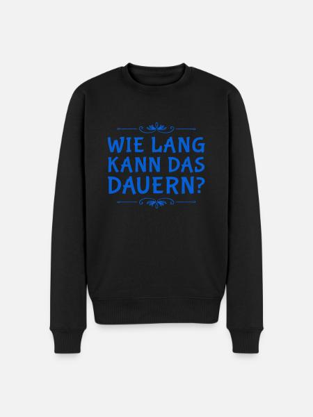 ich habe Zeit - Männer Premium Bio Pullover - Schwarz