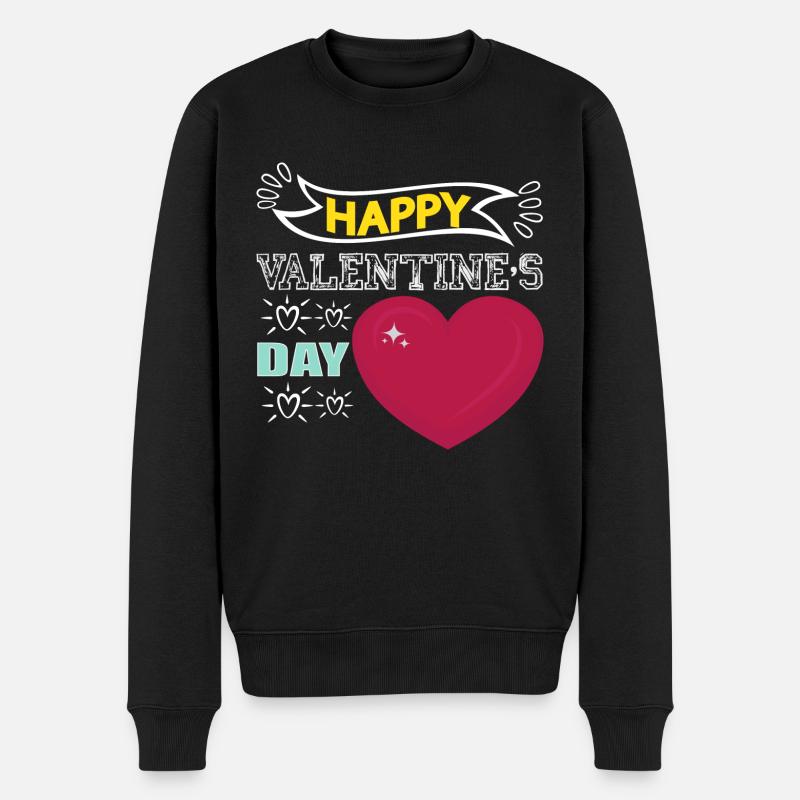 Joyeuse Saint-Valentin - Pull Premium bio Homme - noir