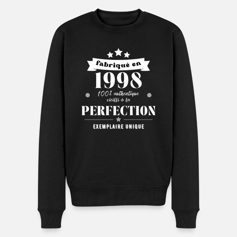 fabriqué en 1998 - Pull Premium bio Homme - noir
