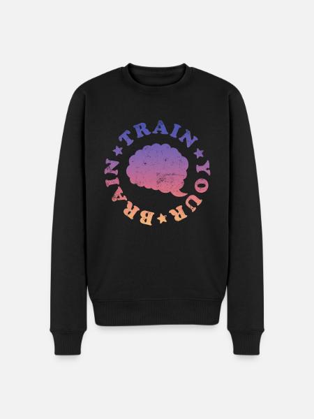 Train your Brain - Men's Premium Organic Jumper - black