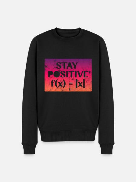 Stay Positive - Men's Premium Organic Jumper - black