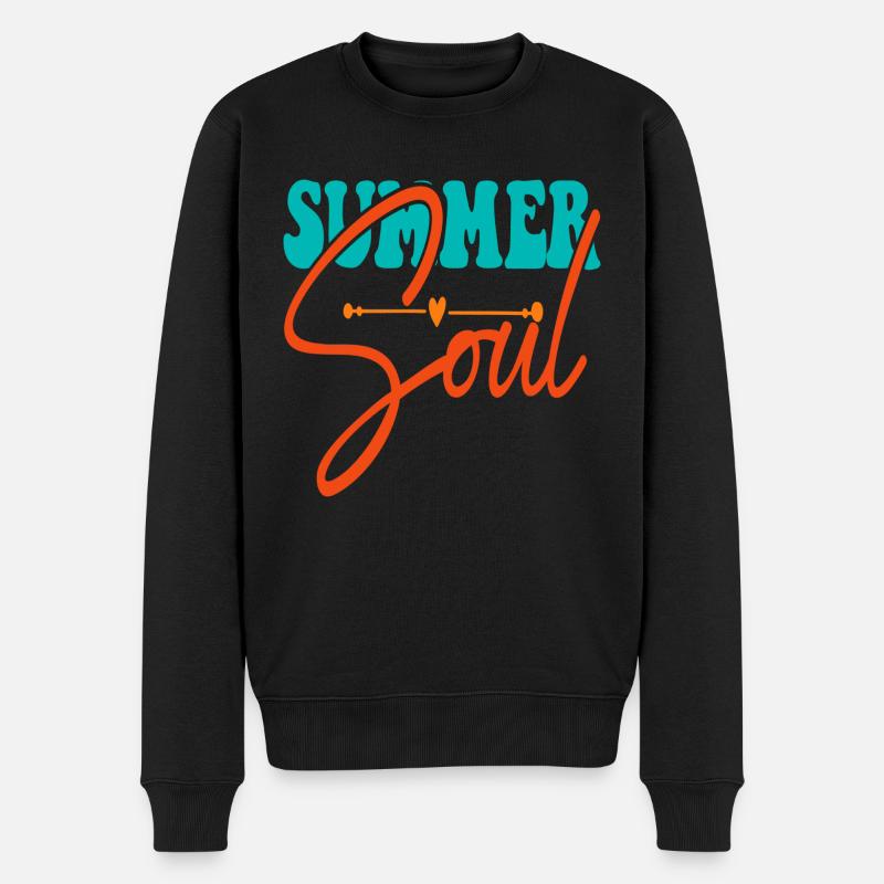 Summer Soul - Männer Premium Bio Pullover - Schwarz