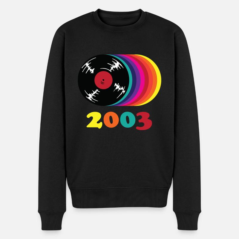 Vintage 2003 - Männer Premium Bio Pullover - Schwarz