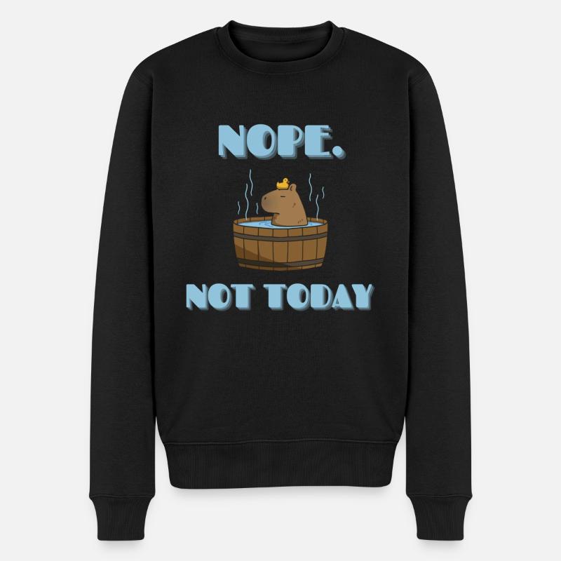 CAPYBARA not today - Pull Premium bio Homme - noir