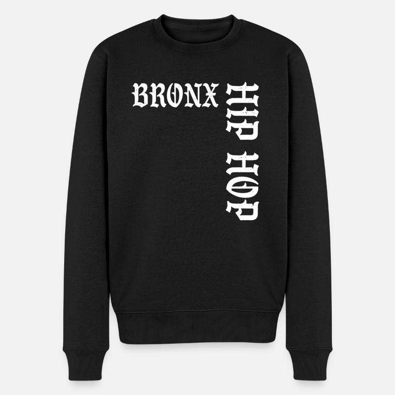 Bronx Hip Hop - Männer Premium Bio Pullover - Schwarz