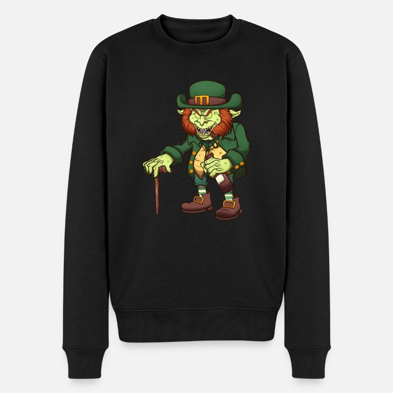 Böser Kobold - Männer Premium Bio Pullover - Schwarz